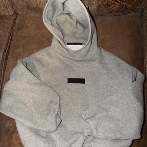Fear of God Light Gray Kids Hoodie
